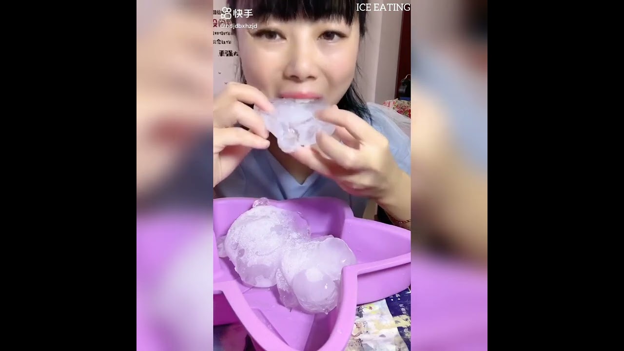 SOLO ZHAOFENG | HARD ICE | CLEAR ICE | CRUSHED ICE #iceeating #asmr