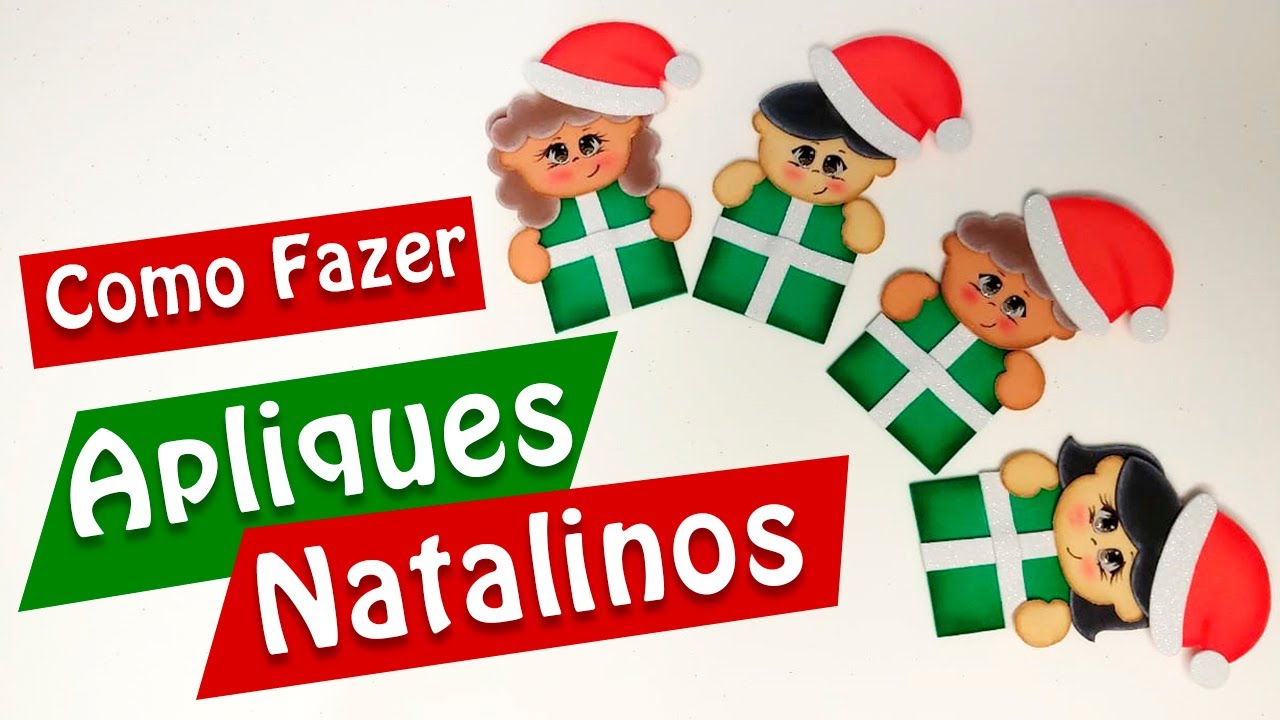 Como Fazer Apliques Natalinos | Criatividades da Dê