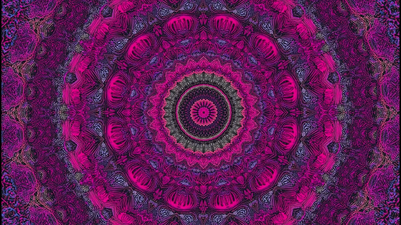 Psychedelic Kaleidoscope TV Screensaver | Chill Ambient Dance Music (1 Hour)