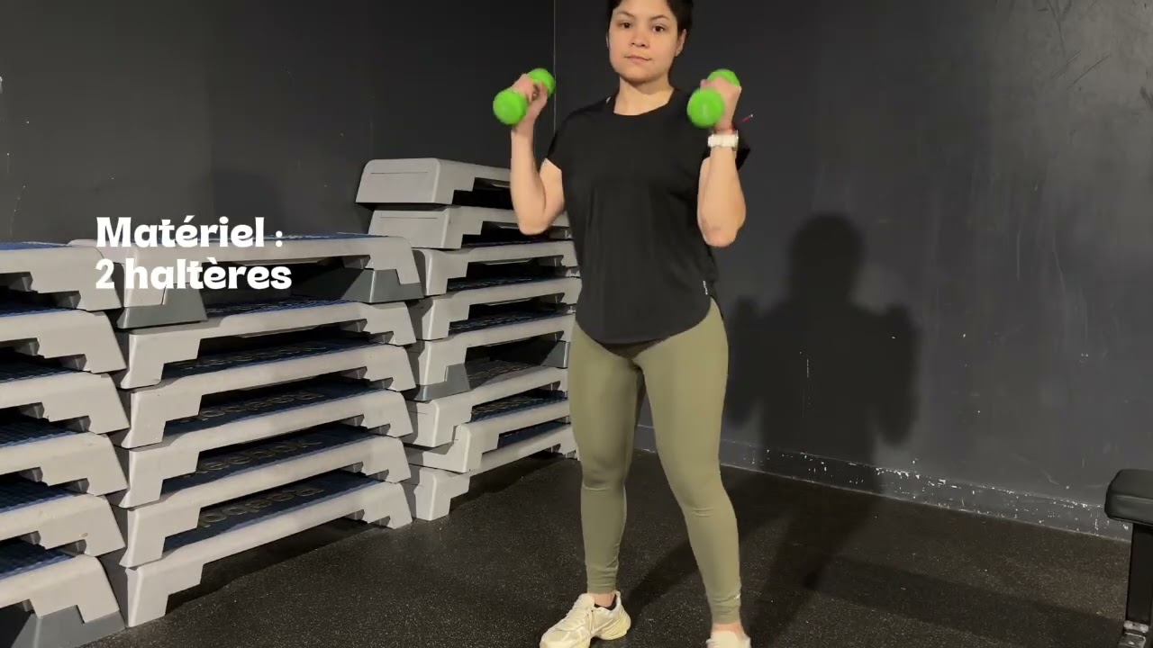 Renfo + cardio - echauffement + 5 exercices