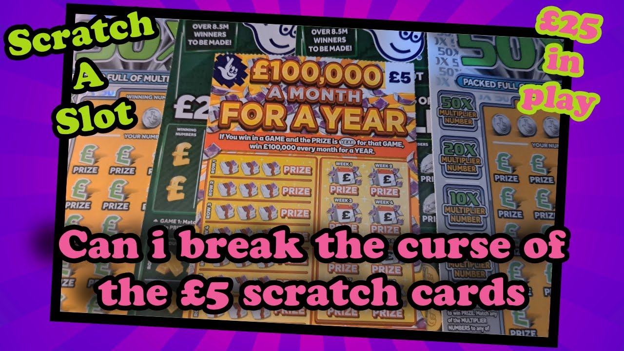 Selection of £5 UK national lottery scratch cards, can i break the curse?