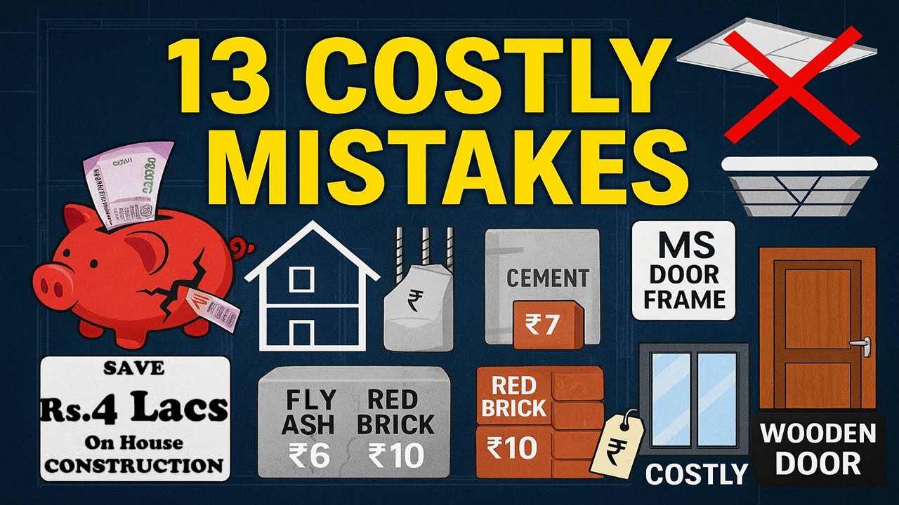 13 Tips to Save Rs.4 lacs on House Construction