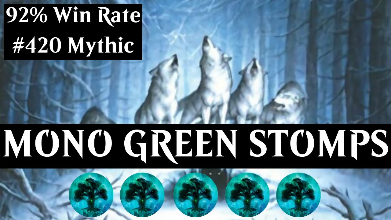 92% WIN RATE MONO GREEN STOMPY | #420 Mythic Alchemy | MTG Arena | Magic the Gathering