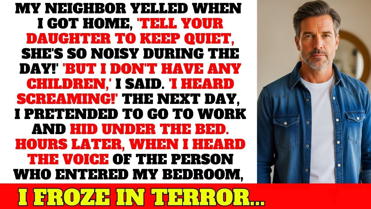 My neighbour complained about daytime screaming, so I hid under my bed to find out who