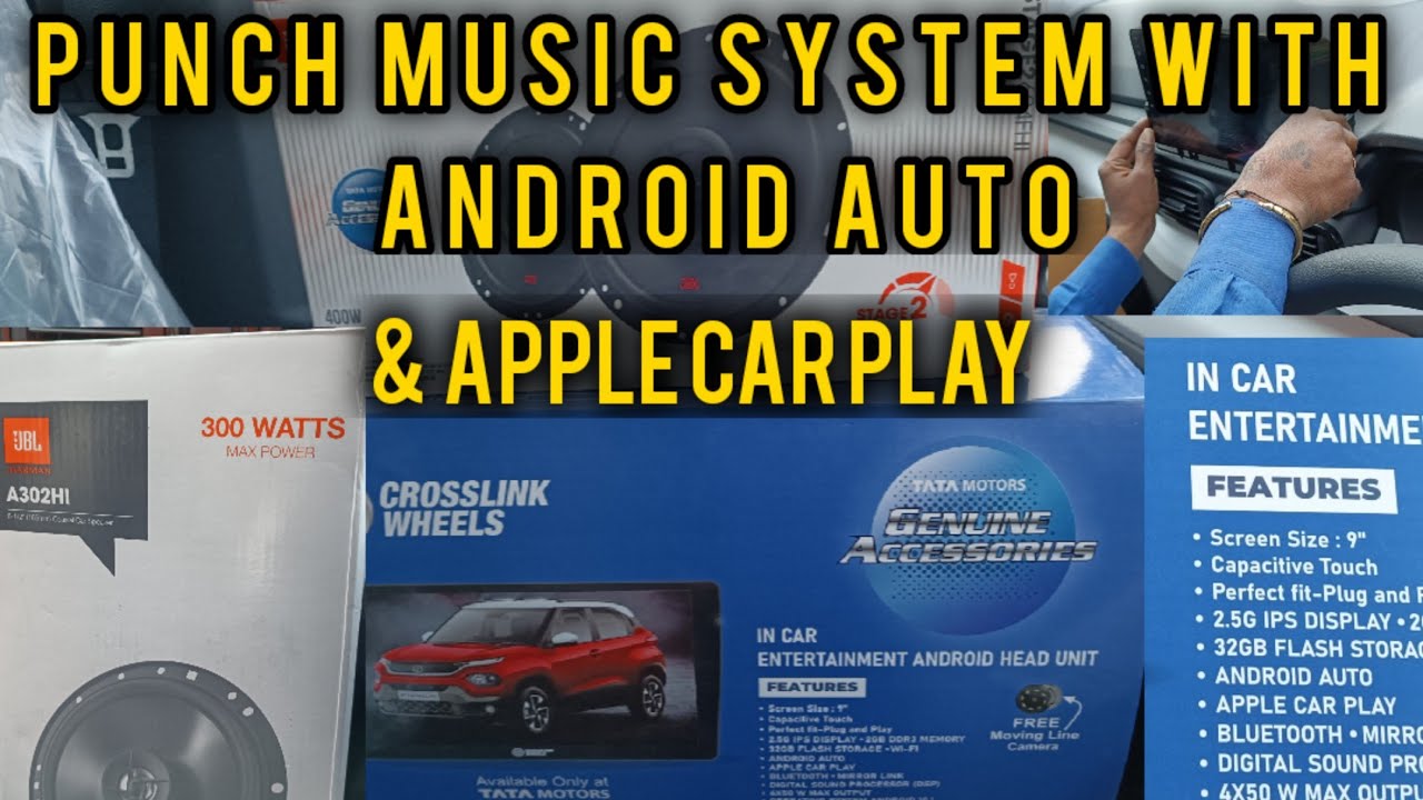 punch crosslink wheel music system||music system Android auto with Apple car play#tatamotors#punch