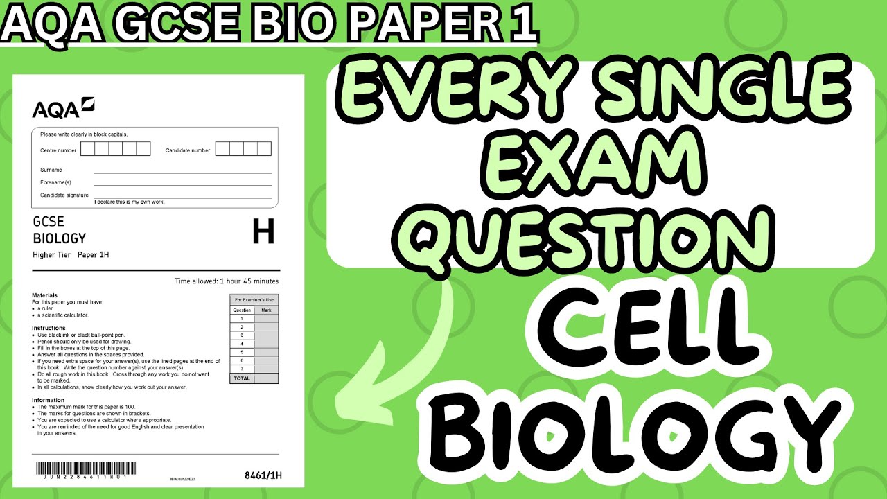 GCSE BIOLOGY: Every Single Exam Question: Cell Biology