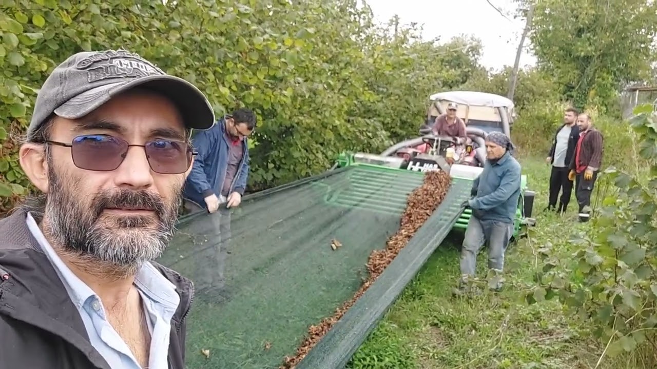 TÜRKİYE'DE İLK, DENEMEYİ YAPTIK. 2025 Yılı Helezonlu, Vakumlu, File sarmalı Fındık Toplama Makinesi