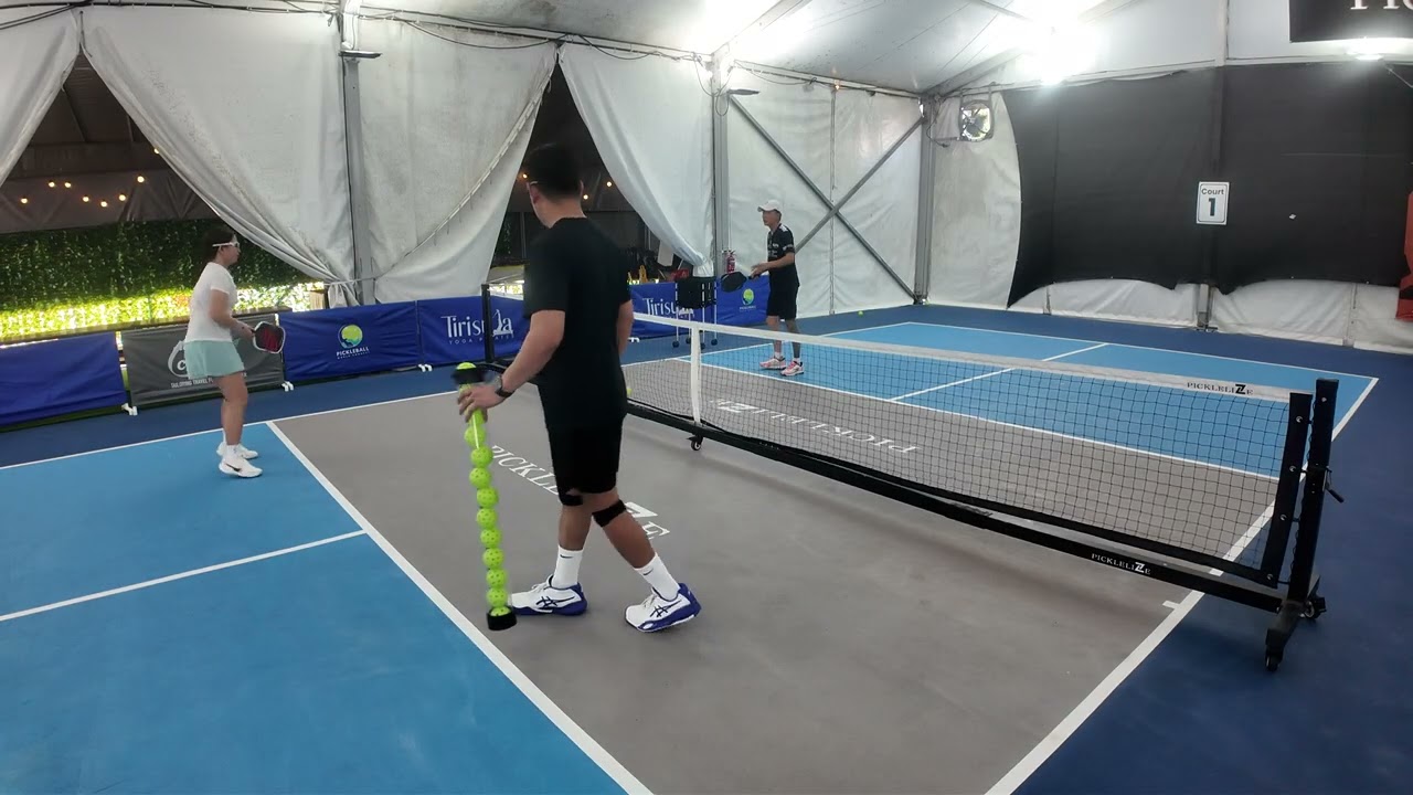 Pickleball Training @ Picklelize - Kitchen drills - speed ups forehand/backhand vs coach