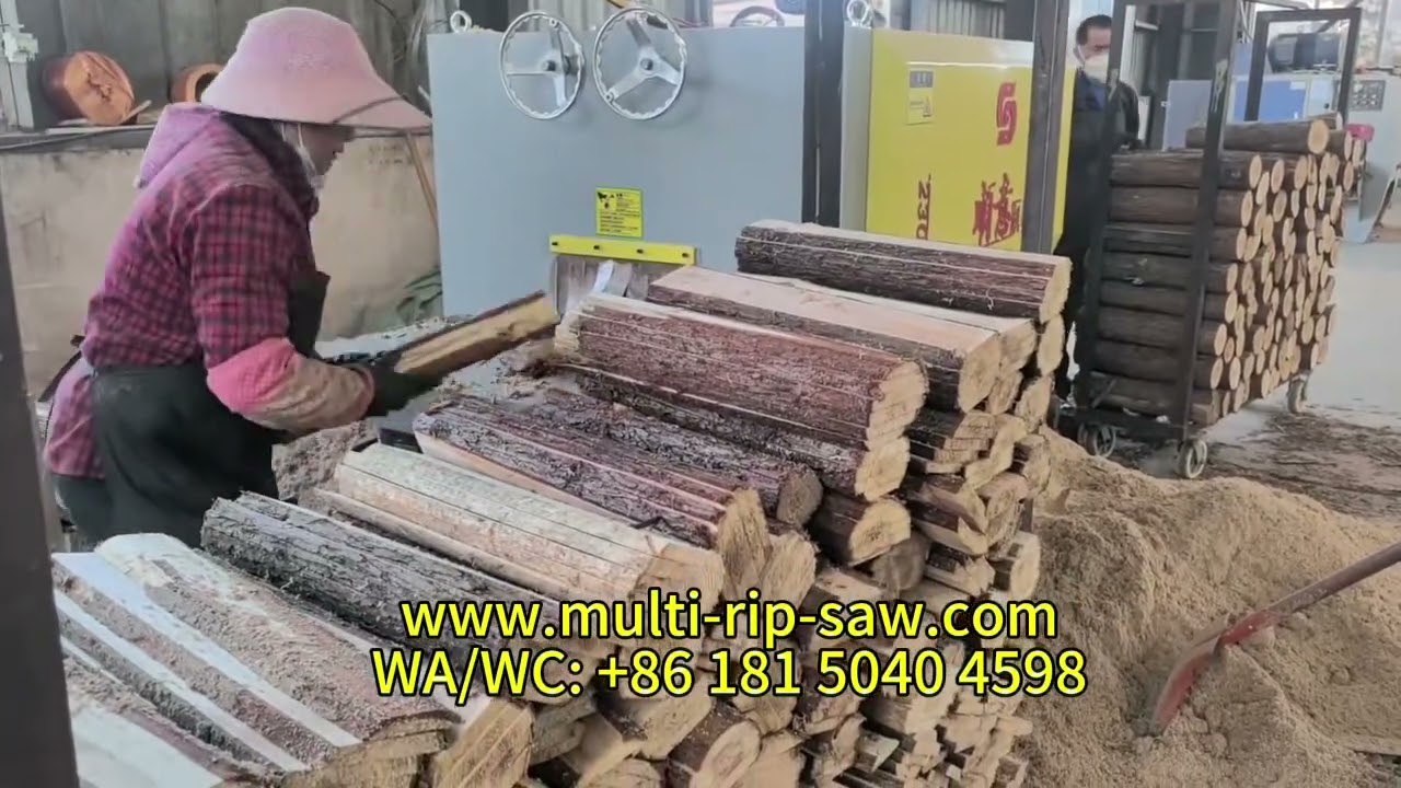 Vertical Style Log Multi Rip Saw Machine Wood Processing Machine Log Multi Blade Saw for Blockboard