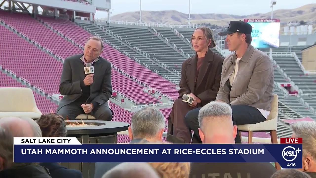 LIVE: Utah Mammoth announcement at Rice-Eccles Stadium