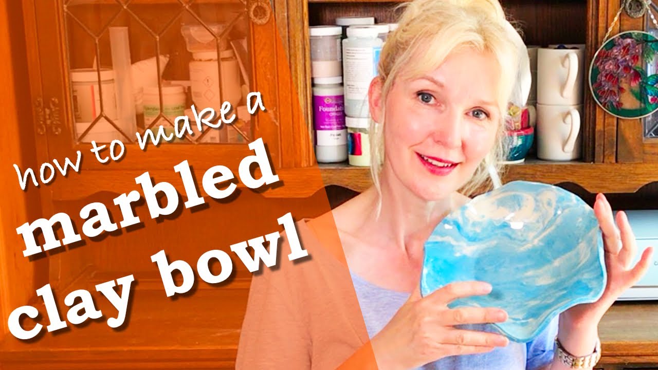 Making a Marbled Clay Bowl