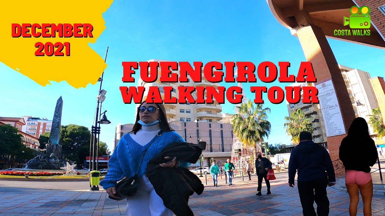 Fuengirola, Costa Del Sol, Walking Tour, December 2021, Malaga, Spain 4K