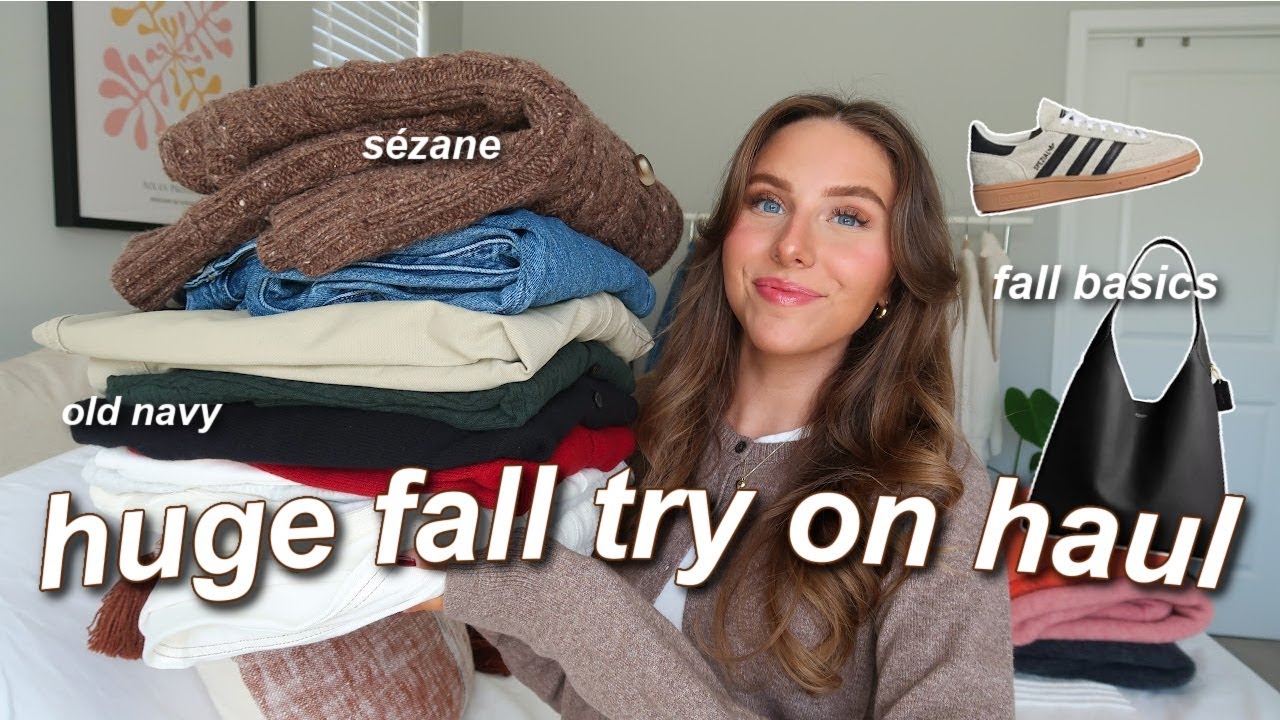 HUGE FALL TRY ON HAUL 2024 🧸 *fall basics* aritzia, brandy melville, s&eacute;zane, old navy, & more!