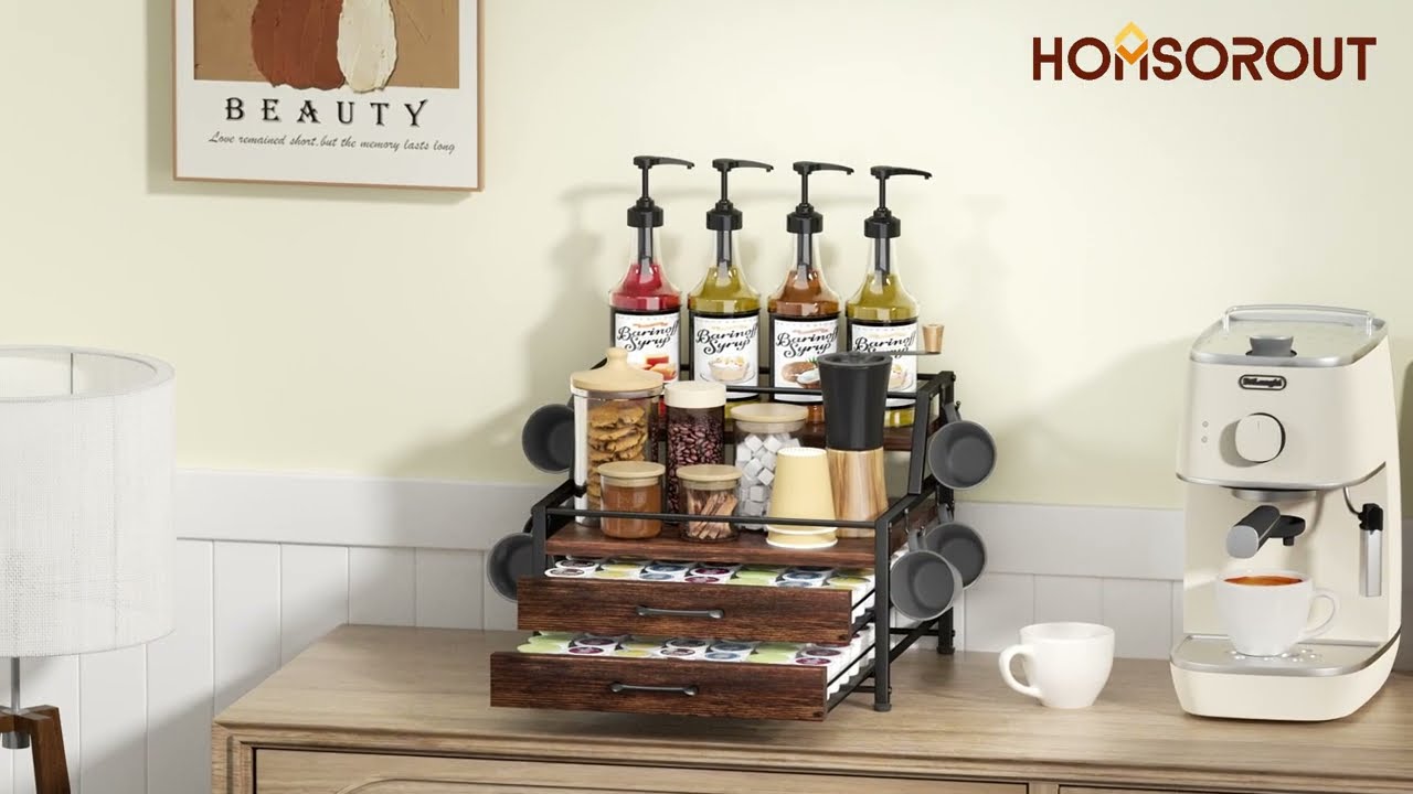 Installation instruction- 4 Tier Coffee Syrup Rack Organizer -JJ54(B0DT6L53B1)