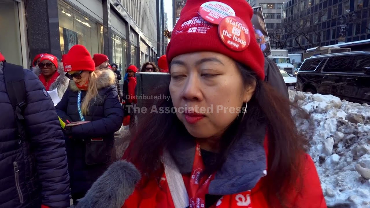 NYC nurses march on governor’s office as strike enters third week