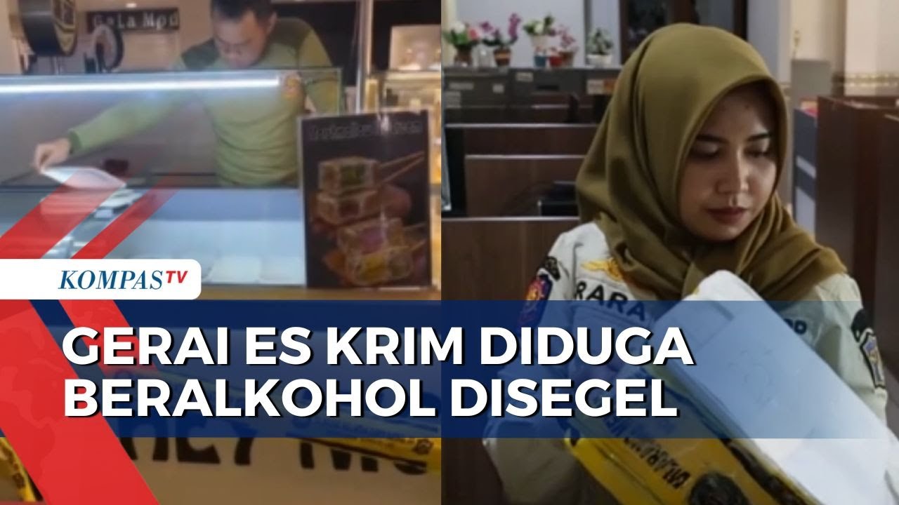 Satpol PP Surabaya Segel Gerai Es Krim yang Diduga Mengandung Alkohol