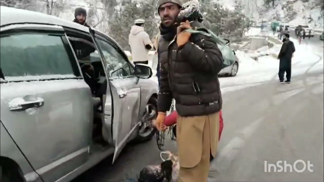 Heavy snowfall in mureee nathiagali/Snowfall 🌨️❄️/Today snowfall update 
