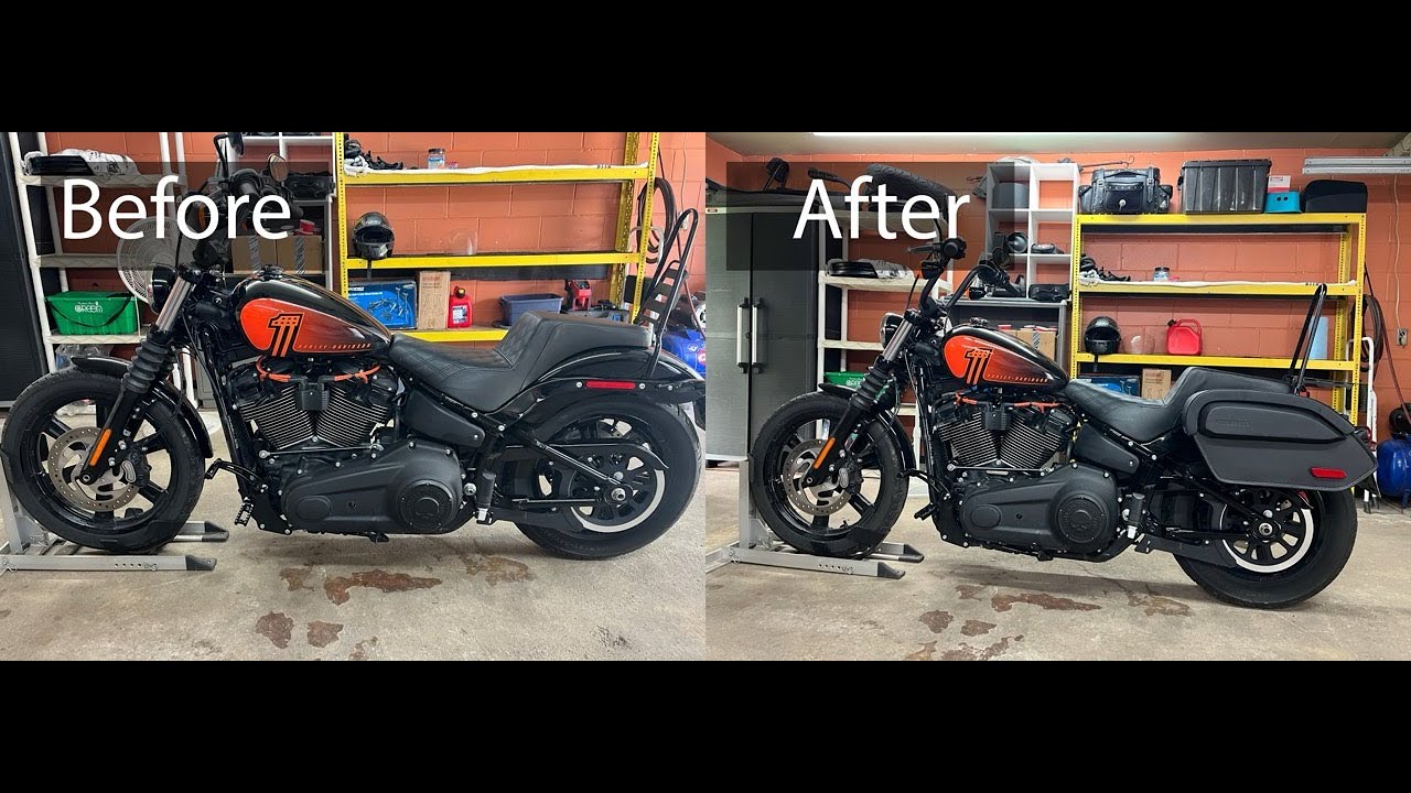 Harley Davidson 2022 Street Bob 114: Viking Aviator Saddle Bags Install