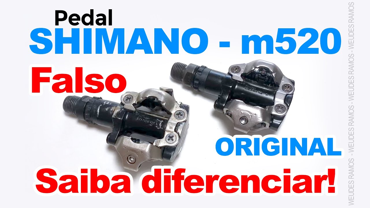 PEDAL SHIMANO m-520 FALSO X ORIGINAL - (SAIBA DIFERENCIAR) #PEDALSHIMANOM520 #SHIMANOM520 #M520FALSO
