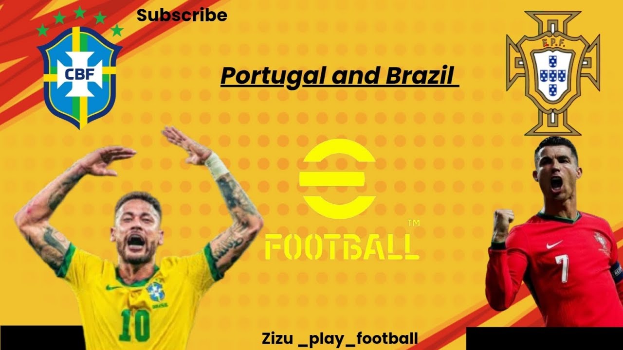 Brazil and Portugal match efootball #viral#efootball#CR7#NJR#portugal#brazil