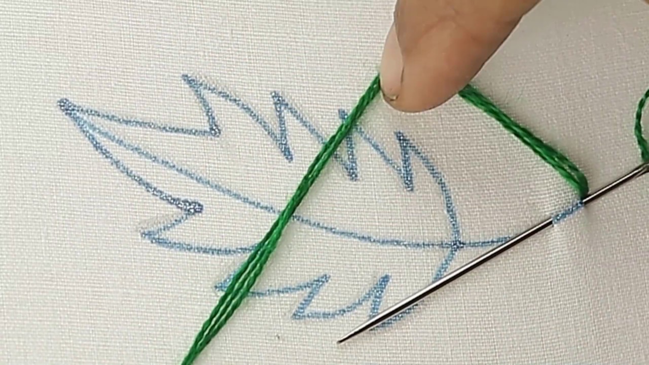 Beautiful hand embroidery leaf stitches | easy embroidery stitches for beginners