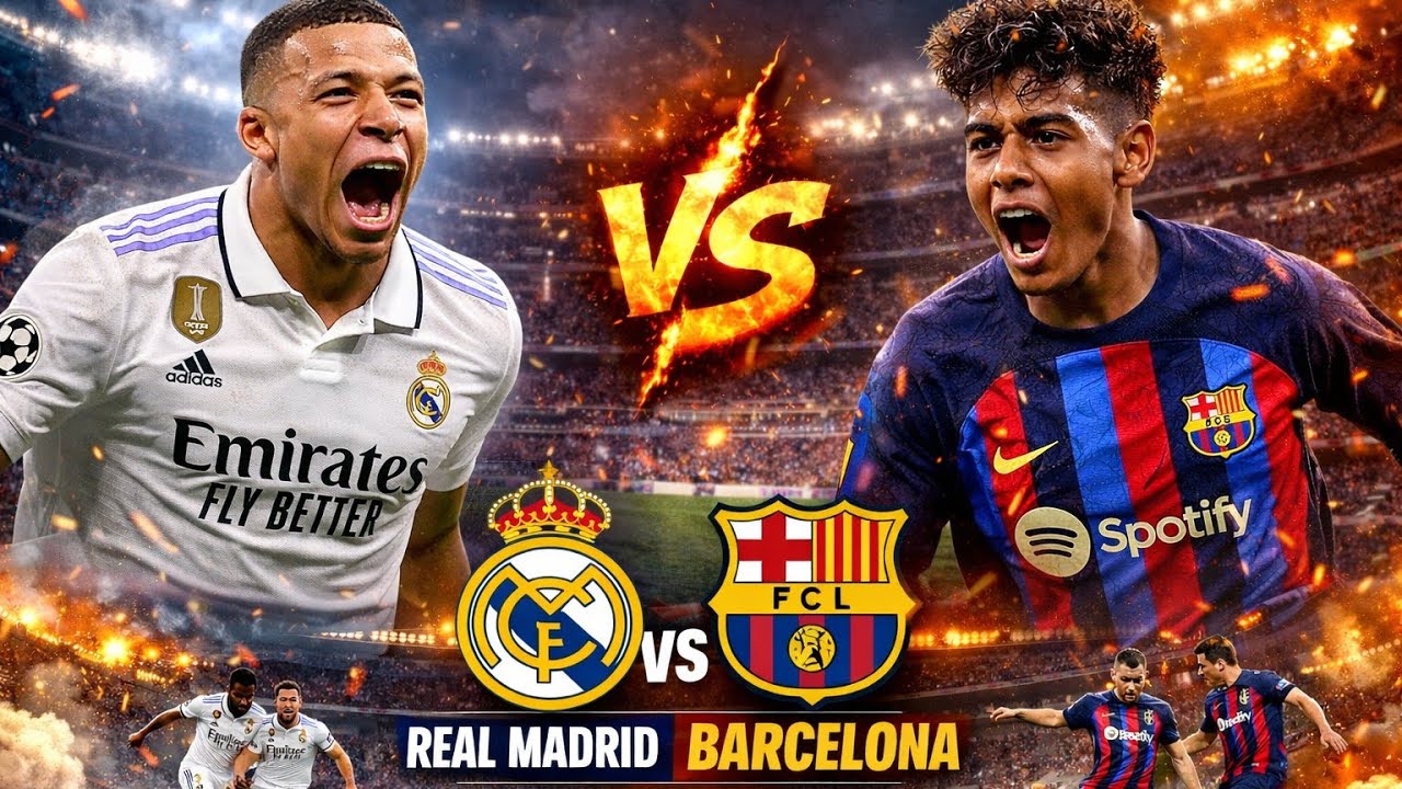 Real Madrid vs Barcelona 🔥 MBAPPE vs YAMAL | El Clasico Gameplay PS5 FC 26 #fc26 #football #gaming 