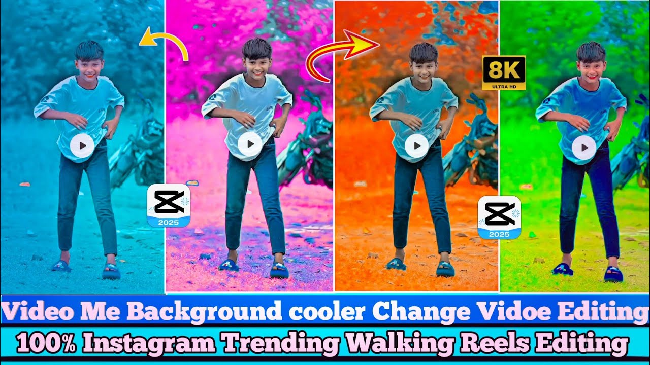 Walking वाला Video में अलग अलग Backgraund का कलर कैसे Chenge करें 😯||Just One Click me||Editing kare