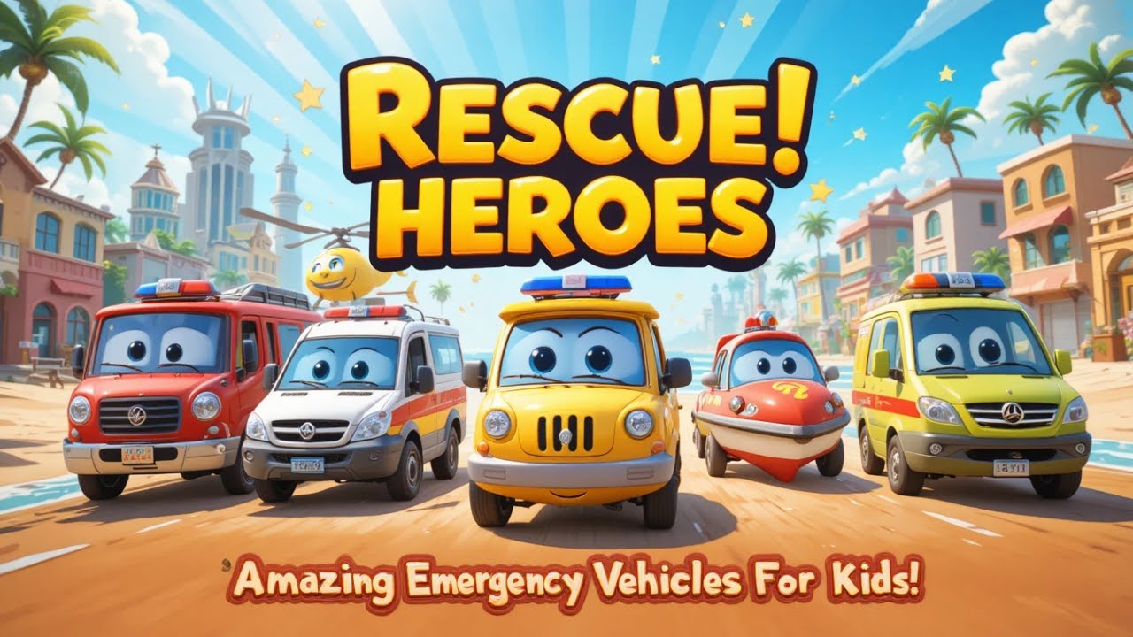 Спасательные машины: Незабываемое приключение для детей! Пожарные машины🚒, вертолёты🚁, полицейски...