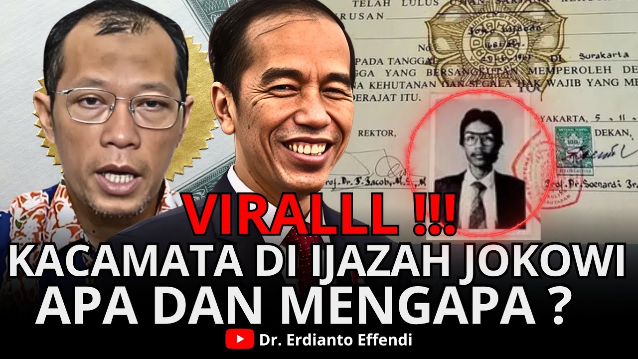 HEBOH KACAMATA DI IJAZAH JOKOWI, APA DAN BAGAIMANA ?