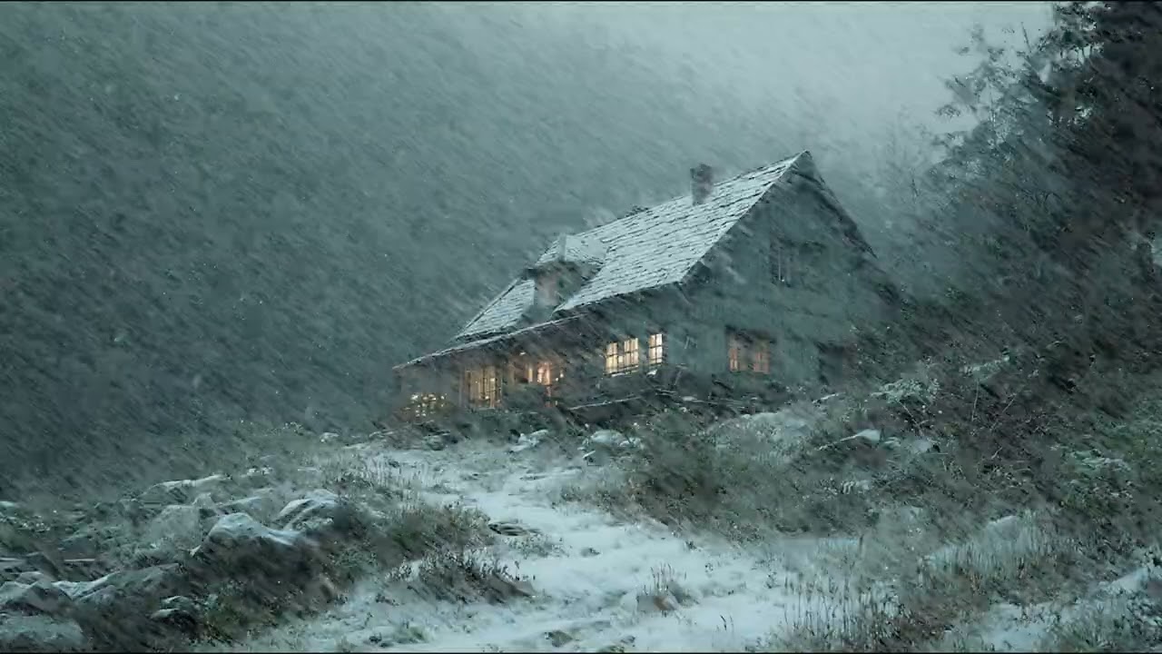 DEEP SLEEPING SOUNDS – INTENSE BLIZZARD STORM & FREEZING BREEZE AMBIENCE WITH SNOWSTORM