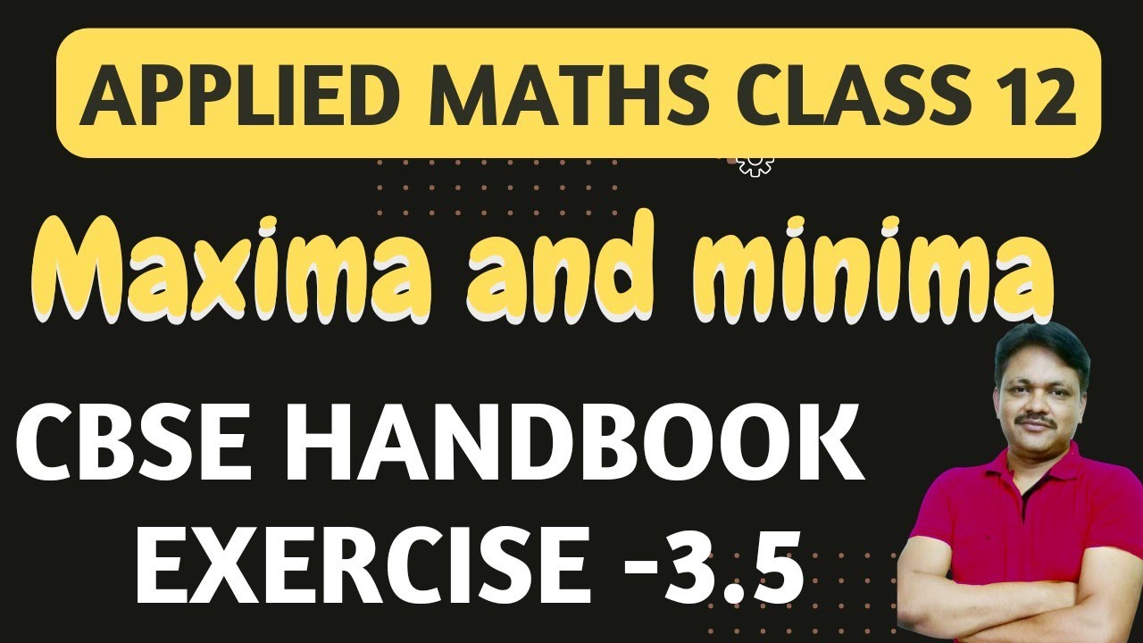 CBSE Handbook Exercise 3.5 | NCERT Ex 3.3 | Unit 3a Differentiation | Applied Maths class 12