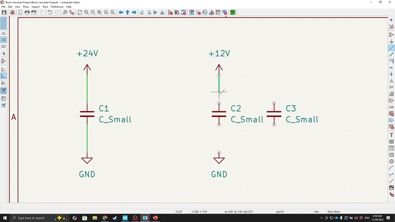 Buck Converter Experiment – Power Electronics Course (Fall 2025)