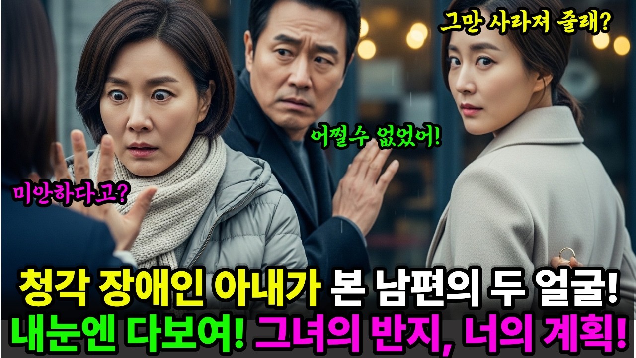 충격 결말! 못 듣는 아내를 속인 남편! 두 얼굴이 들통난 순간!
