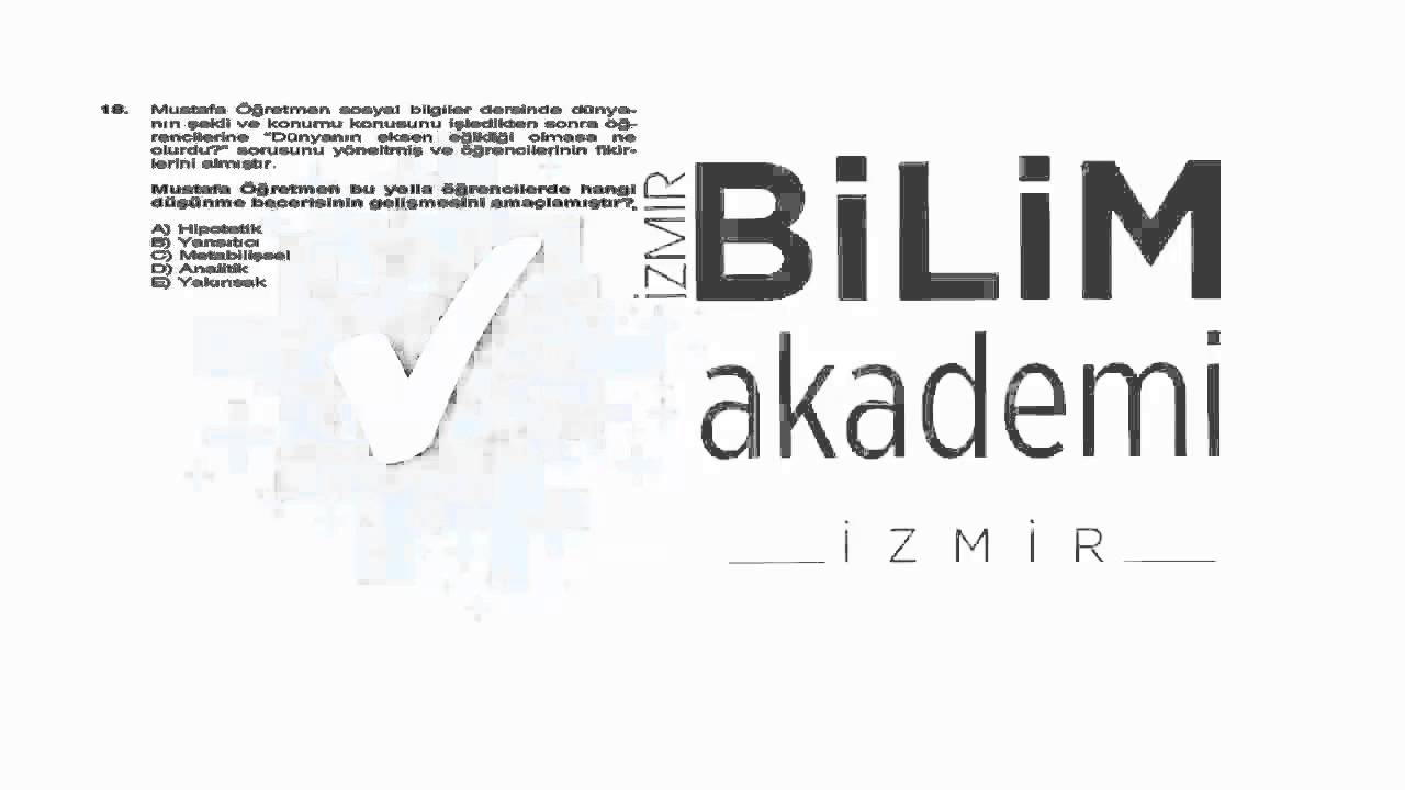 Türkiye Geneli Deneme Sınavı 07 - Eğitim Bilimleri - Öğretim Yöntem ve Teknikleri (ÖYT) Soru Çözümü
