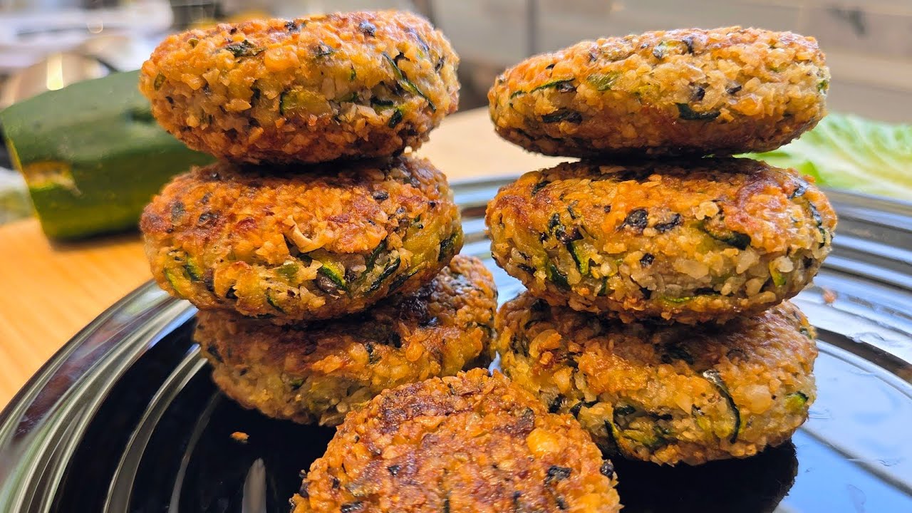 Crispy Lentil Patties Recipe | Vegetarian Protein Packed Falafel Tikki- Zucchini & Black-eyed Beans 