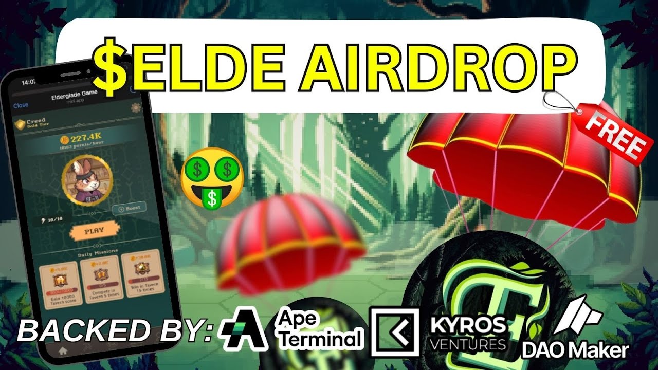 ELDERGLADE FREE P2E Game on Telegram | $ELDE Airdrop Guide