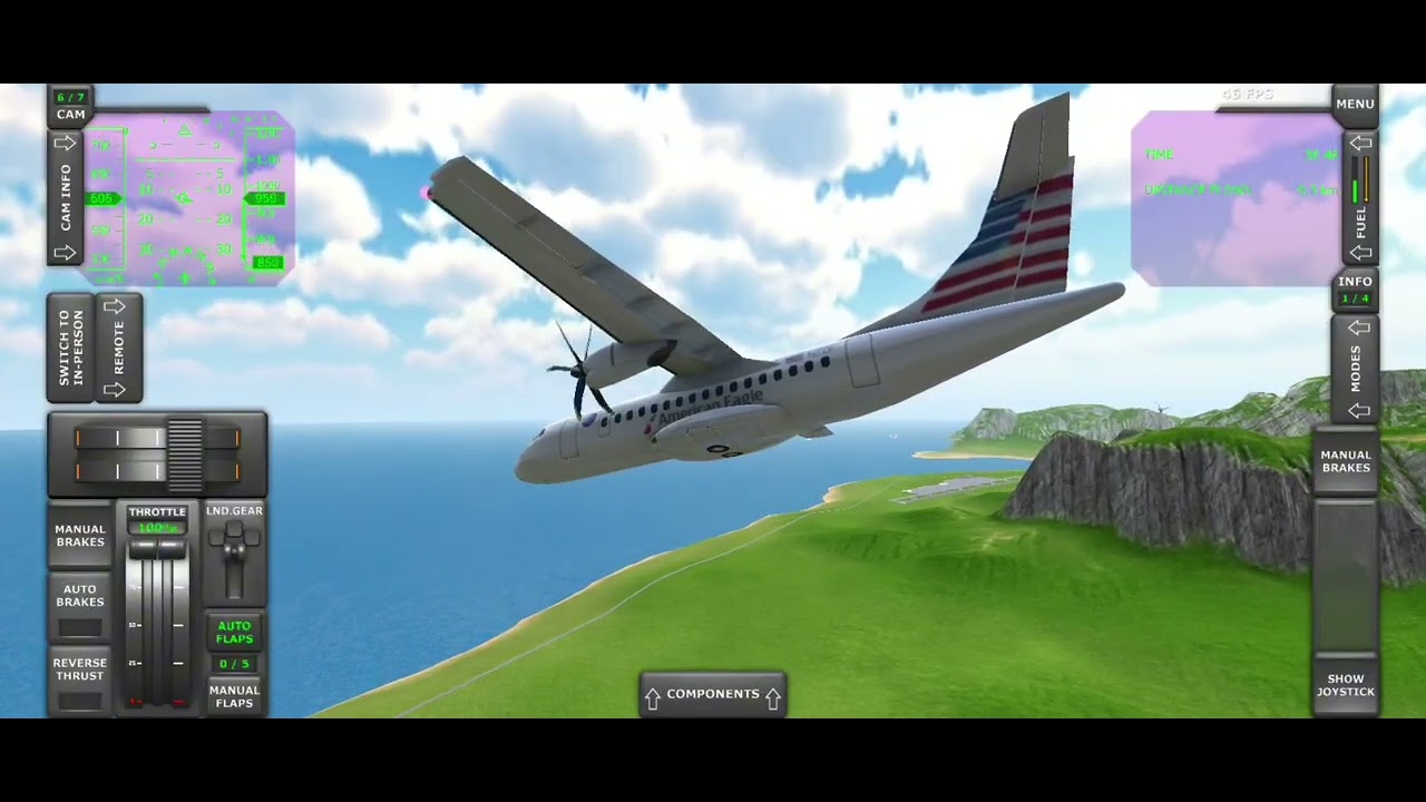 American airlines flight 5381S Woodstock airport to Gulf airport in TFS 