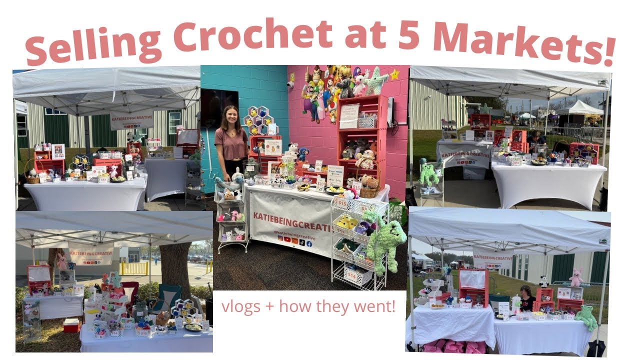 Selling My Crochet Amigurumi at 5 Markets!! February 2025 Markets (Vlog + Breakdown)!!