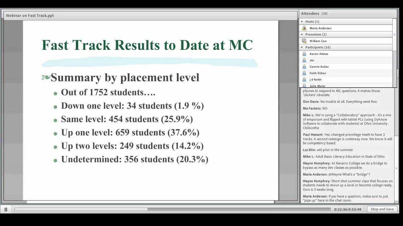 AMATYC Webinar: Fast Track to Improve Placement