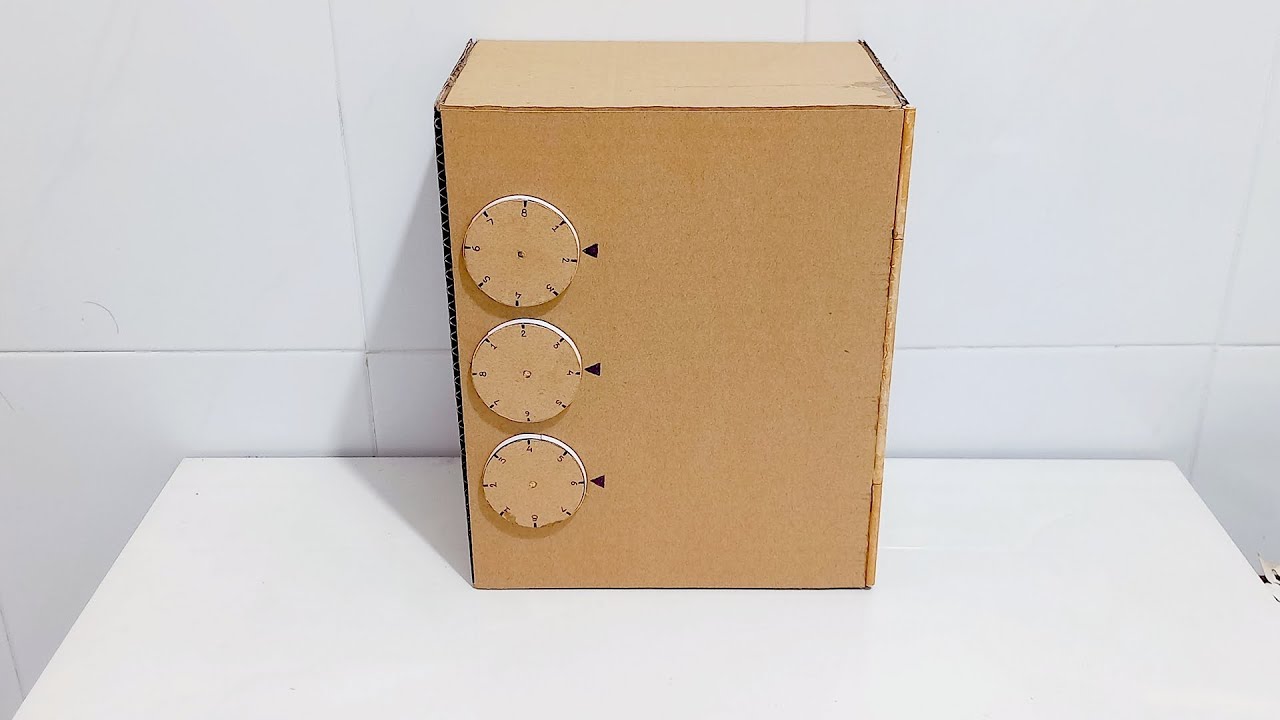 Cách làm Két Sắt mini, hộp đựng đồ bằng giấy, bìa cát tông tại nhà #diy