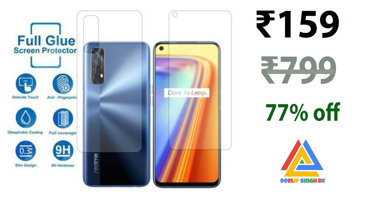 DESIBUZZ Front and Back Screen Guard for Realme 7, Realme Narzo 20 Pro Pack of 3 Review