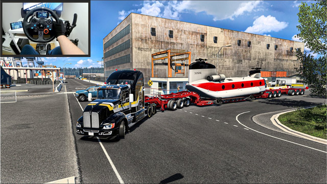 This Helicopter needs a Special Transport - American Truck Simulator - Logitech G29 Setup  Handbrake