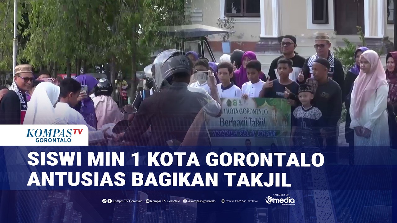 Siswa MIN 1 Kota Gorontalo Antusias Bagikan Takjil