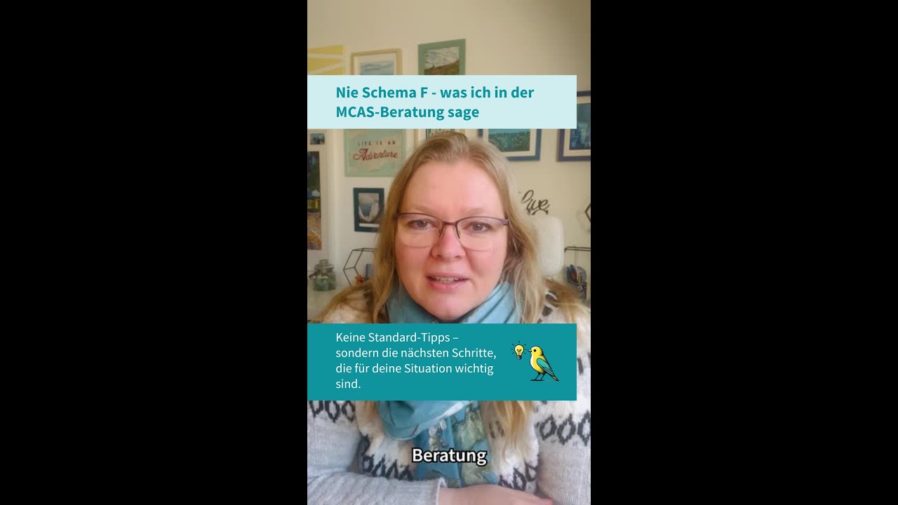 Nie Schema F - was ich in meiner MCAS-Beratung sage