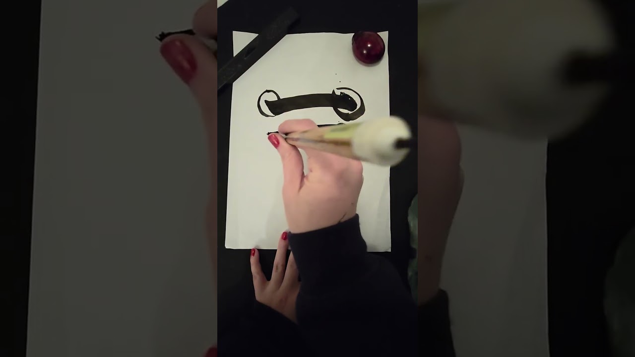 Liniile orizontale in stil Kaisho 楷書 (Română)