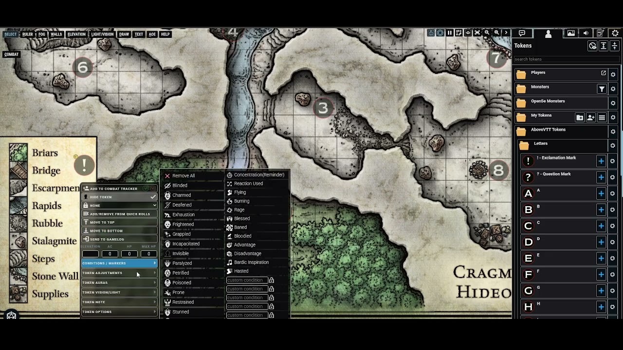 AboveVTT Bite Size Tutorials - How to use Tokens for Notes to Track and Label Areas on a Scene
