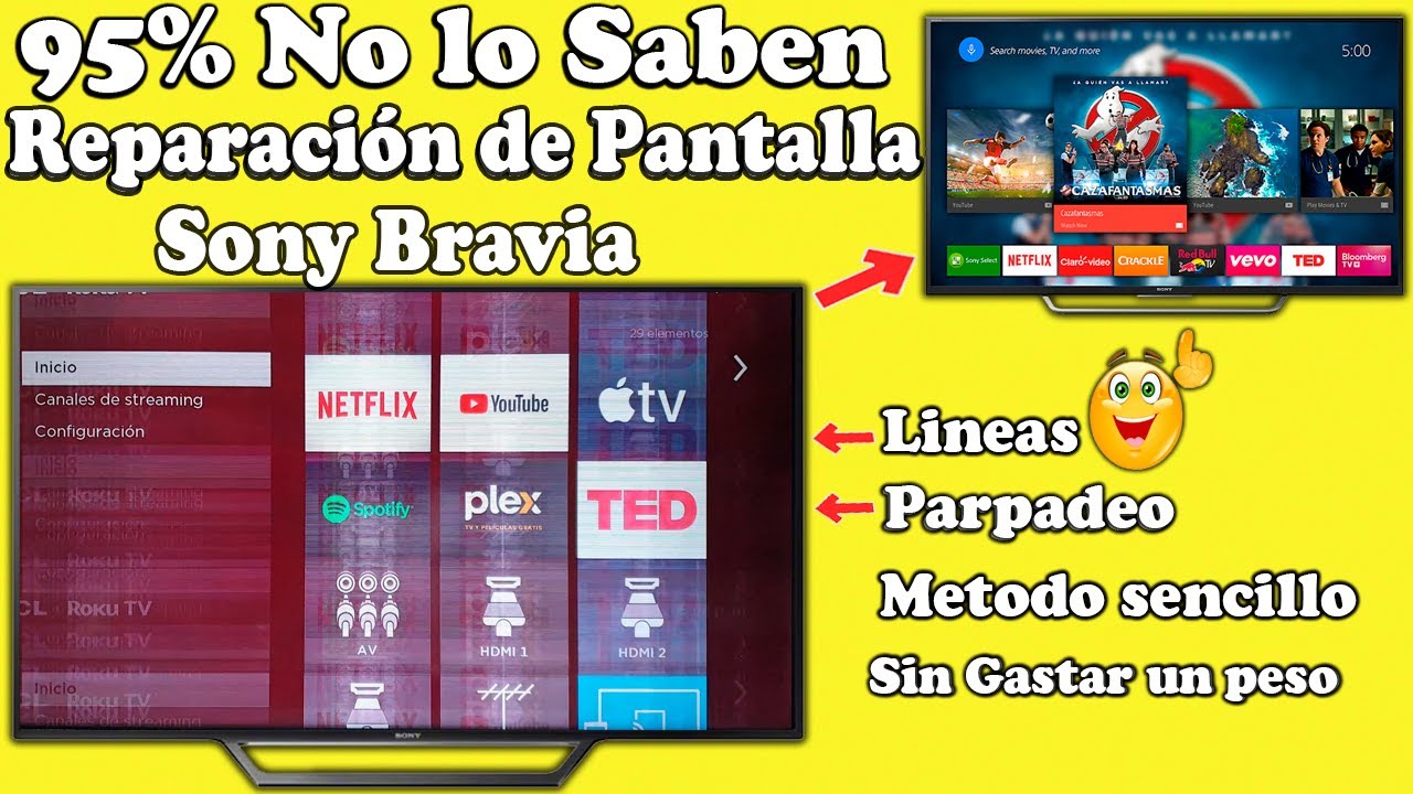 😉Como reparar PANTALLA SONY cuando tiene LÍNEAS y PARPADEAN   televisor SONY XBR-65X750D !Facil!