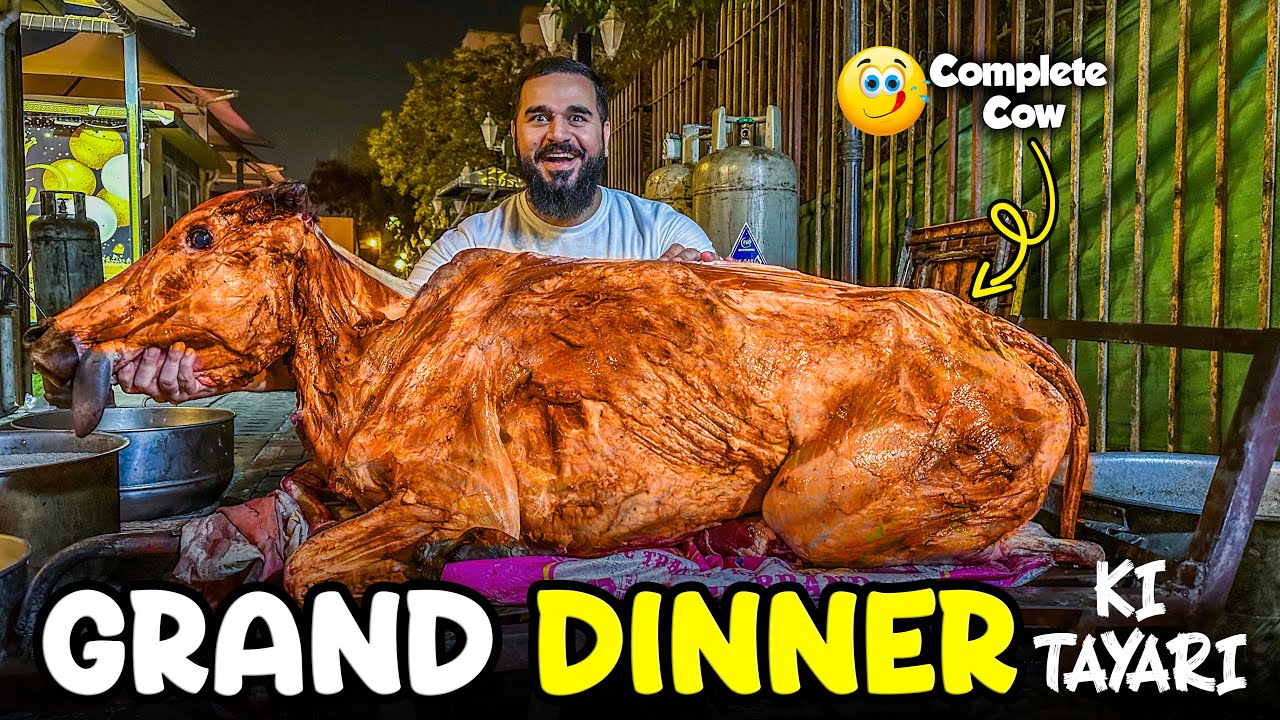 Dumbey ke baad ab puri cow ki dawat ki tayarian 🐂🍱 first time in Pakistan 😍