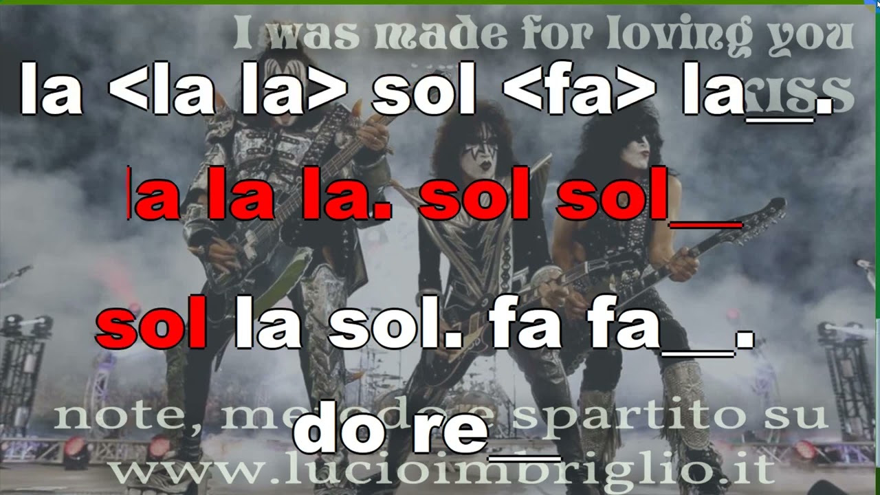 I was made for loving you (Kiss) - karaoke notazionale