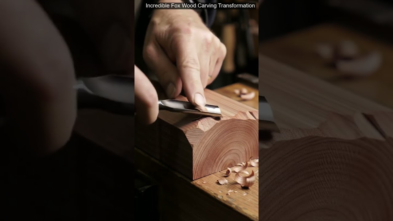 Incredible Fox Wood Carving Transformation